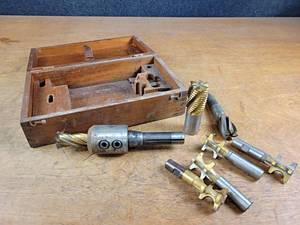 lot 2328 image: Lot of Endmills w Holder and Cutters - Up to 1.5 Diameter