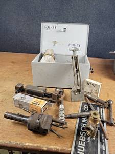lot 2338 image: Round Stock Vise, Assorted Tools and More