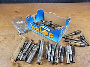 lot 2350 image: Large Lot of Reamers and End Mills - End Mills up to 1-18 Diameter