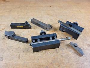 lot 2355 image: Lot of Assorted Tool Post Holders and More