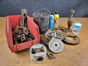 lot 2364 image: Lot of Misc. - Gears, Starting Fluid, R134A Refrigerant and More - NO SHIPPING