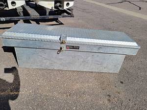 lot 2375 image: Seal-Tite Aluminum Pickup Toolbox - Overall about 70.5 x 22 x 18 - NO SHIPPING