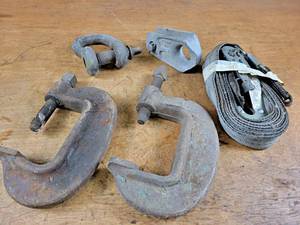 lot 2400 image: Lot of Clamps, Clevises and a Strap