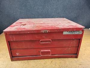 lot 2177 image: Benchtop Toolbox w Lots of Sockets - Overall about 24 x 18 x 12 - NO SHIPPING