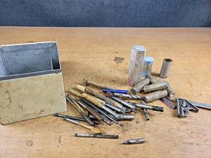 lot 2412 image: Lot of Assorted Reamers, Endmills and More