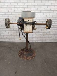 lot 2396 image: Homemade Buffer w Stand - Dayton 1.5HP 1PH Motor - Tested and Works - NO SHIPPING