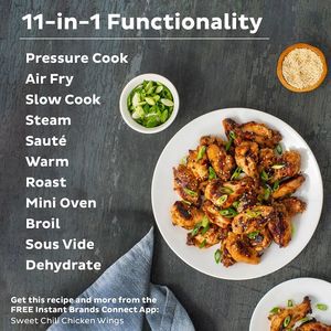 lot 24 image: Instant Pot Duo Crisp  Air Fryer 6-quart Multi-Use Pressure Cooker