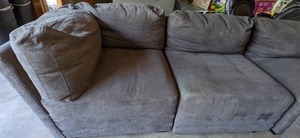 lot 91 image: Hensley Modular Sofa wOttoman, Charcoal