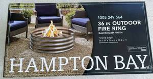 lot 37 image: Hampton Bay 36 Galvanized Steel Fire Pit Ring