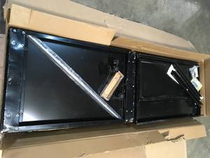 Ready-to-Assemble 24-Gauge Steel Garage Gear Cabinet in Black (36 in. W x 72 in. H x 24 in. D) by Husky  Customer Returns See Terms on Auction
