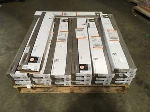Pallet of 23 Boxes of TrafficMaster Grey Ash 6 in. x 36 in. Peel and Stick Vinyl Plank (36 sq. ft.  case) Customer Returns See Terms on Auction