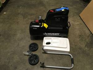 8G 150 PSI Hotdog Air Compressor by Husky Missing Hardware Customer Returns See Terms on Auction
