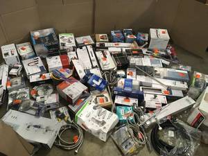 Gaylord of Misc. and Hardware Items Customer Returns See Terms on Auction