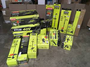 Lot of Mixed Assorted Ryobi Lawn Care Items Custmer Returns See Terms on Auction