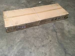 6 ft. Folding Adjustable Height Solid Wood Top Workbench in Black by Husky Customer Returns See Terms on Auction