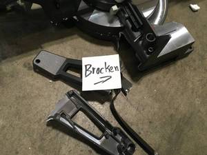 10 in. Sliding Compound Mitter Saw by Ryobi  Broken View Pictures Customer Returns See Terms on Auction