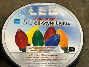 lot 19 image: Lot Of (8) Sets Of LED C9-Style Super Bright Holiday Lights Sets