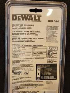 lot 37 image: DeWALT DCL040 20v MAX LED Work Light (NEW)