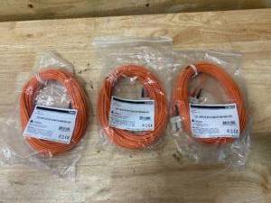 lot 90 image: Lot of 3- C2G 33011 OM2 Fiber Optic Cables - SC-SC 50125 Duplex Multimode PVC Fiber Cable, Orange (39.4 Feet, 12 Meters)