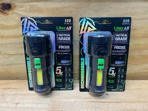 lot 23 image: LITEZALL Lot of 2- Tactical Grade Rechargeable Flashlights