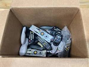 lot 121 image: Box full of CableSAT Box Remotes