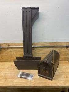 lot 68 image: POSTAL PRO Hampton All-in-One Mailboxes Kit, Brown