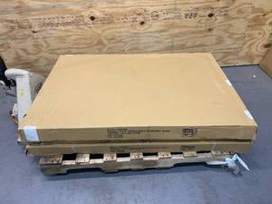 lot 58 image: HUSKY Lot of 2- Adjustable Height Overhead Ceiling Mount Garage Racks in Black (42 in. H x 96 in. W x 48 in. D)