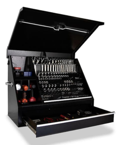 lot 79 image: MONTEZUMA 36 in. 1-Drawer Black Steel Portable Shop Tool Box with Cylinder Lock (Retails for $499.99)