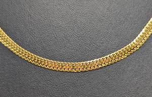 lot 50 image: 14k Bismarck Style Flat Gold Chain