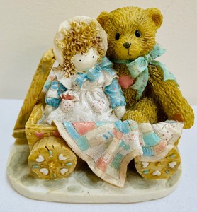 lot 92 image: 5 Cherished Teddy Collectable Resin Bears