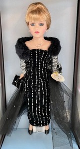 lot 94 image: 2000 Camellia of the Garden Collection Genuine Porcelain Doll featuring Swarovski Earrings and Necklace