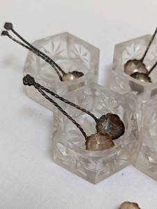 lot 164 image: Vintage Salt Cellars and Spoons