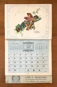 lot 190 image: Vintage Realty World 1980 Calendar