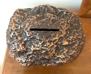 lot 188 image: Vintage Minneapolis Savings and Loan Association Metal Bank with Key