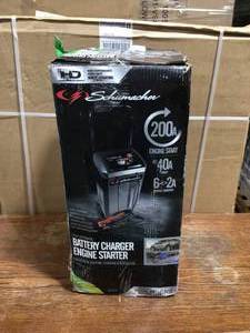 lot 46 image: Schumacher Electric Schumacher Automotive 6-Volt12-Volt 200-Amp Battery Charger and Jump Starter with 40A Boost Mode - USED- Review all pictures