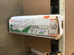 lot 83 image: HDX 20 ft. x 100 ft. Clear 6 mil Plastic Sheeting- Review all pictures - Customer Returns