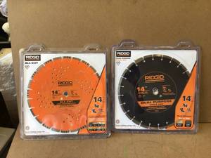 lot 88 image: 14 in. Dual-Purpose Walk-Behind Saw Diamond Blade - Lot of 2 - Review all pictures