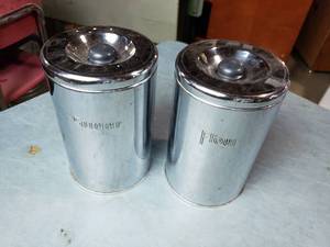 lot 55 image: Vintage Metal Sugar and Flour Containers