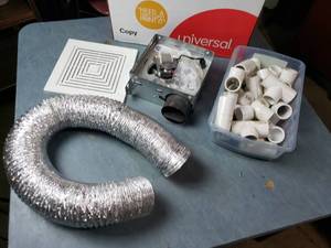 lot 118 image: Broan Vent and PVC Fittings