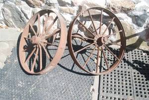 Antique 25 wagon wheels 25 wide w...