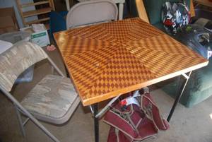 31.531.5 wood card table with u...