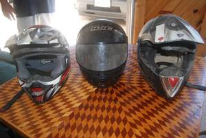 3 ATV helmets...