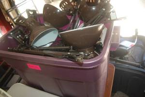 Tote full of Swing lamps...
