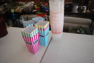 7 plastic Budweiser pitchers and 20...