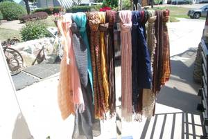 Lot of decorative scarves