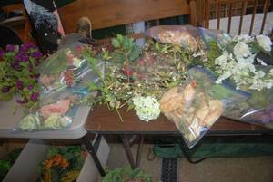 Large lot of misc artificial flower...