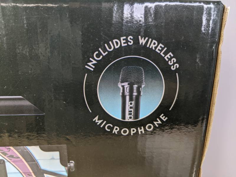 lot 34 image: Brand New Bumpboxx Ultra Plus Bluetooth Speaker Boombox, Wireless Microphone, Rechargeable with Carry Strap T