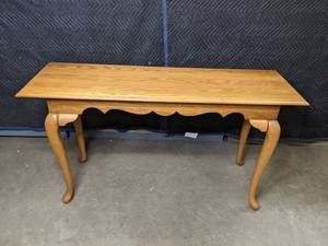 lot 110 image: Rectangular Wood Console Table, 52 x 16 x 29 W