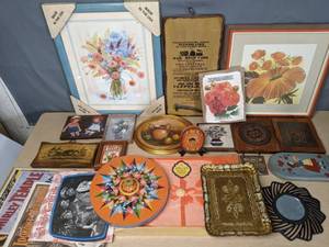 lot 186 image: An Assortment of Wall Art Still life, Railroad, Roses, Floral, Etc. Y