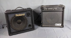 lot 306 image: Crate GX 30M Electric Guitar Amplifier and Roland KC-100 Keyboard Mixing Amplifier Z